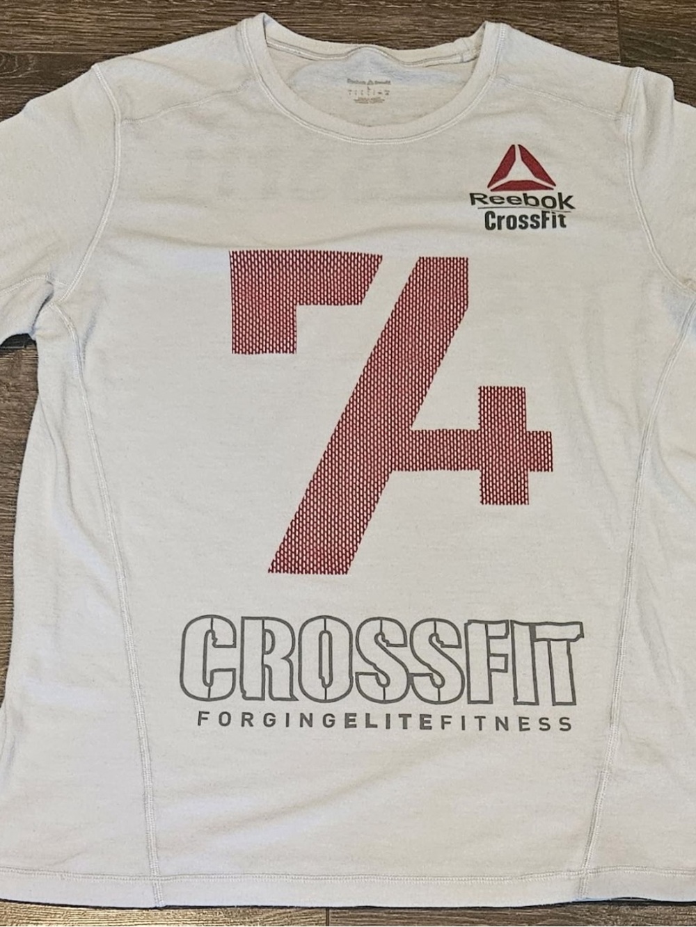Reebok CrossFit Long Sleeve Shirt Forging Elite Fitness White Size L
